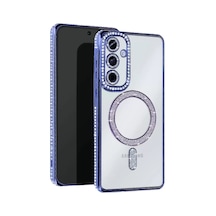 Newface Samsung Galaxy A56 Joke Simli Magneticsafe Kılıf - Mavi