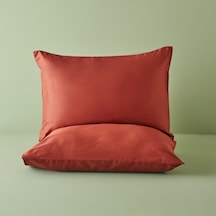 Bella Maison Supreme Saten 2'li Yastık Kılıfı %100 Pamuk  Kiremit 50 x 70 CM