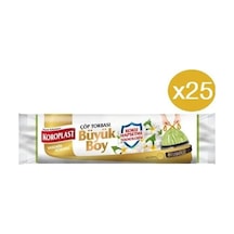 Koroplast Büzgülü Yasemin Kokulu Büyük Boy Çöp Torbası 25 Adet Yeşil 65 x 70 CM