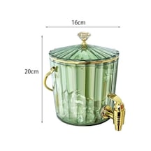 Novahub Açık Yeşil İçecek Dağıtıcı Tıkaç İle Meyve Suyu Kavanozu İçin Meyve Suyu Limonata Buzdolabı Conta Musluk Soğuk Su Isıtıcısı İçecek Kovası Ev