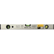Mıknatıslı Su Terazisi 500 Mm Alüminyum Gövde 3 Ölçüm Penceresi Hs-0161