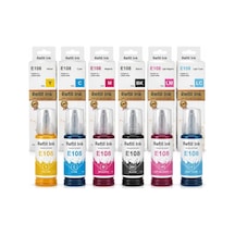 Epson 108 Uyumlu Muadil Mürekkep Seti 6 Renk 70ml L8080/l8100/l18050 Diğer