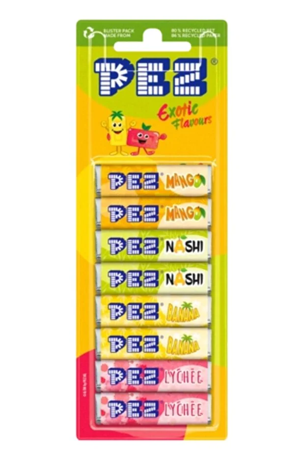 Pez Exotic Flavours Şeker Blister 8'li Yedek Şekerleme