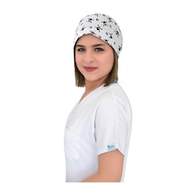 Beyaz Kurukafa Desenli Cerrahi Bone
