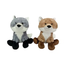 Pb31563-23 Peluş Oturan Tilki 23 Cm - 1 Adet Stokta Olan Gönderilir Açık Bej