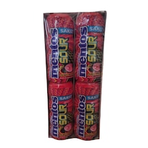Mentos Sour Çilek Aromalı Şekersiz Ekşi Sakız 12 x 30 G