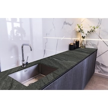 Tezgah Üstü Fayans Kaplama Folyosu Mutfak Tezgahı Kaplama Dark Grey Marble