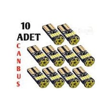 10 Adet Oto T10 Park Ledi Dipsiz Led 12v Beyaz 15 Ledli