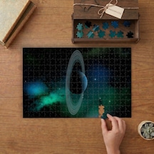 Uranüs Gezegeni Tasarımı 240 Parça Ahşap Puzzle Ahşap Kutuda Mpy60098