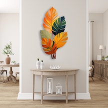 Tropikal Yapraklar - Metal Tablo - Dec0155 27 X 50 Cm Çok Renkli