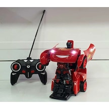 Özya Oyuncak Şimşek Mcqueen Uzaktan Kumandalı Robota Dönüşen Araba Şarjlı Kırmızı
