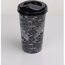Kahve Bardağı - Kapaklı Desenli 650ml