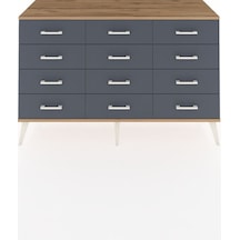 Hyperion Konsol 12 Çekmeceli 132x44x83 Aytaşı-antrasit Antrasit