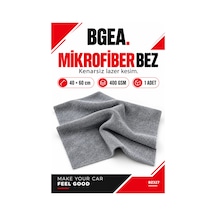 Bgea Kenarsız Lazer Kesim Mikrofiber Bez 40 60 Cm 400 Gsm Gri Bz327