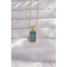 Mey İthalat 316l Çelik Gold Renk Mavi Mineli El Figür Tarot Kolye - Özel Seri Meyeb66cdceb56f5a43ce08012fa4 Altın - Mavi