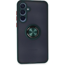 Samsung Galaxy Uyumlu A15 4g Kılıf Montreal Yüzüklü Silikon Kapak - Yeşil