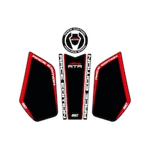 GP Kompozit TVS Apache RTR 200 2024 Uyumlu Tank Pad Seti Siyah - Kırmızı