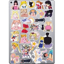 Sailor Moon Seri 2 Sticker Seti Laptop Ajanda Pc Tablet Telefon Defter Etiket Bullet Journal Diğer