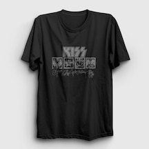 Presmono Unisex Signs Kiss T-shirt Siyah