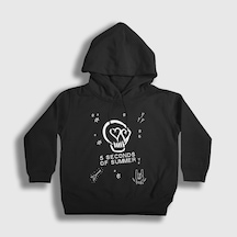 Presmono Unisex Çocuk Skull 5 Seconds Of Summer Kapüşonlu Sweatshirt Siyah