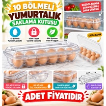 10 Bölmeli Kilitli Kapaklı Yumurtalık Saklama Kutusu Yu110 Adet Fiyatıdır Belirtilmemiş