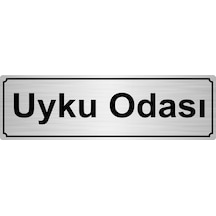 Uyku Odası Yönlendirme Levhası 7Cmx20Cm Gümüş Renk Metal