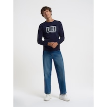 Pleated Baggy Balloon Fit Erkek Pantolon Denim