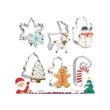 Yılbaşı Temalı Kurabiye Kalıbı Metal Kopat Set 6'lı Goldcakes