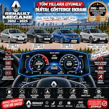 Renault Megane 2002-2025 Uyumlu Digital Gösterge Odb Ekran Arıza Göstergesi Turbo Gösterge Hayalet Ekran