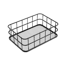 Suntek Tel Sepet Vintage İstiflenebilir Gıda Saklama Sepeti Siyah