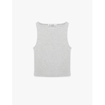 Koton Slim Fit Kayık Yaka Modal Karışımlı Kolsuz Atlet Kar Melanj 6sal30076ık Gri Melanj