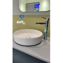Turkuaz Seramik Cerastyle Suit 40 CM Tezgah Üstü Çanak Lavabo