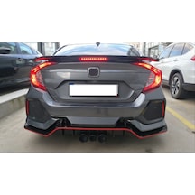 Autogp Honda Civic Fc5 Uyumlu Turbo Spoiler Si Işıklı Boyasız 2016+