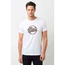 The Strokes Baskılı Beyaz Erkek Tshirt