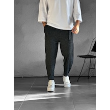 Cocopelli Cep Detaylı Desenli Baget Pantolon Coc2494 Antrasit