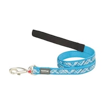Flanno Desenli Turkuaz Köpek Uzatma Tasması Large 25 Mm 1,2 Mt Çok Renkli