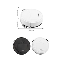 Supermarket1 3'ü 1 Arada Mini Süpürge Robotu Akıllı Temizleyici Beyaz Beyaz