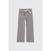 Panço Kız Çocuk Gri Kot Pantolon