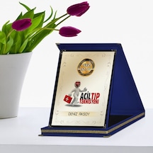 Kişiye Özel Yılın En İyi Acil Tıp Teknisyeni Lacivert Plaket Ödül