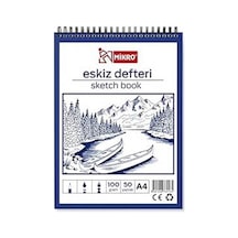 Mikro A4 Eskiz Defteri Boy 100gr. 50yp.
