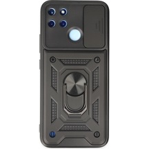 Realme C25y Kılıf Pars Lens Yüzüklü Silikon Siyah