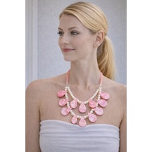 Sedef Cam Boncuklu İncili Kadın Kolye 19 Cm Açık Pembe Sedef Cam Boncuklu İncili Kadın Kolye 19 Cm Açık Pembe