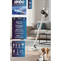 Sinbo SVC-8634 Kablosuz Dikey Süpürge Hayvan Seti