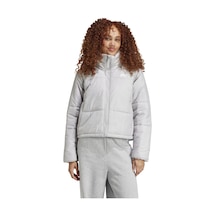 Adidas Basic Padded Kadın Gri Dik Yaka Mont Gri