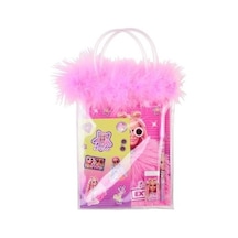 Barbie Kırtasiye Seti Tüylü Pvc Çanta B-7746
