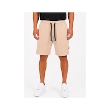 Hzr Wear Erkek Pamuklu Cepli Regular Fit Beli Bağcıklı Komando Cepli Şort Açık Bej