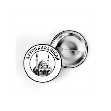 5 Adet İğneli Çanta Rozeti - Ulu Cami - Afyonkarahisar - 44 MM Çok Renkli