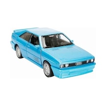 1:32 Alman Klasikleri Serisi Die Cast Çek Bırak Model Araba - Mavi Quattro