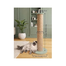 Xxl Kedi Tırmalama Direği- 85 Cm Uzunluk 13 Cm Çapında.