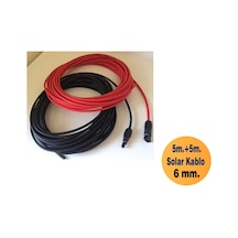 Mc4 Soketli. 5+5 Toplam 10 Metre 6 Mm Solar Panel Kablosu